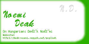 noemi deak business card